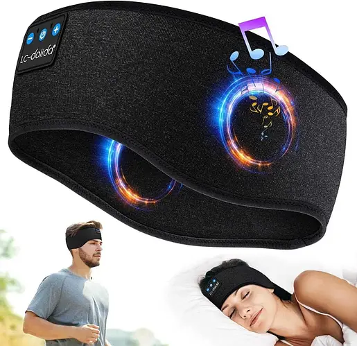 Беспроводные наушники для сна и спорта, Bluetooth-повязка LC-dolida ...