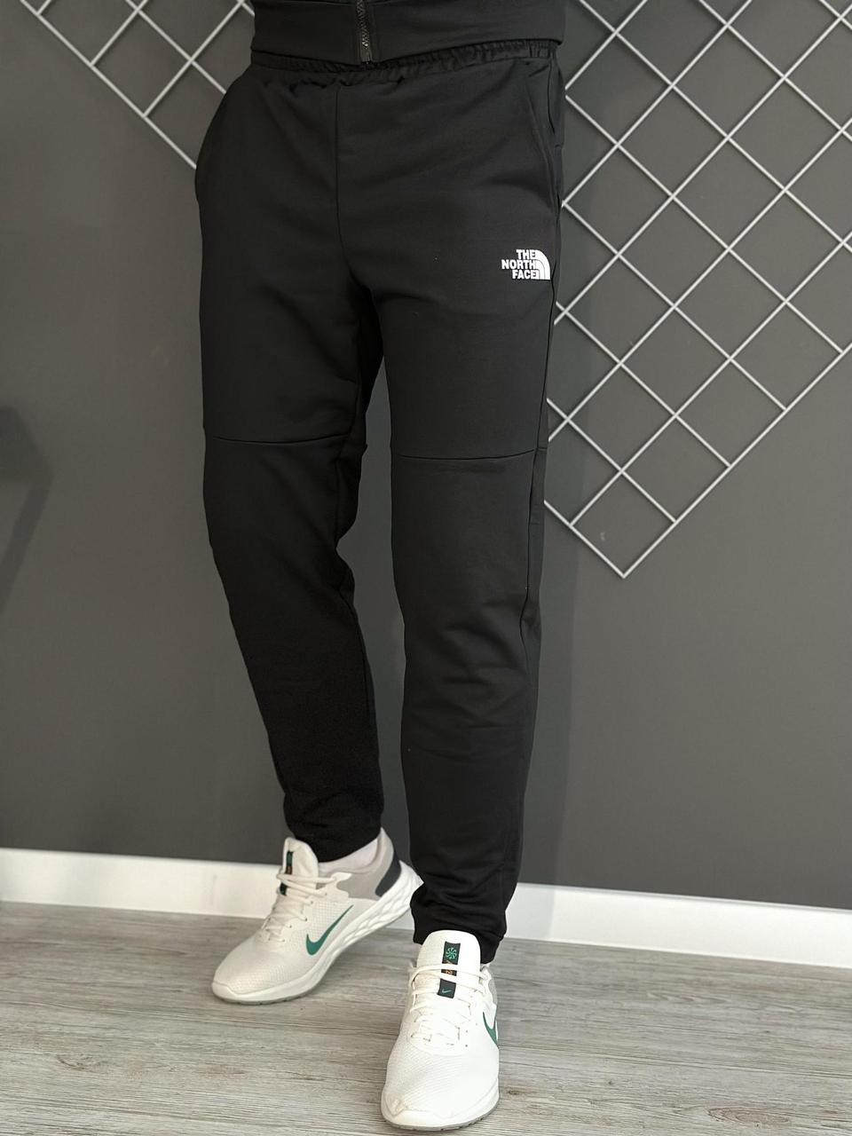 Чоловічі штани з манжетом чорні The North Face. Модні штани чоловічі на осінь TNF
