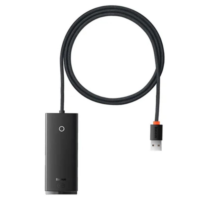 USB-хаб адаптер Baseus Lite Series 4-Port USB-A HUB 4X USB 3.0 1 м Black (BS-OH013)