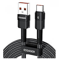 Кабель зарядный Essager USB-A to Type-C 6A 66W Fast Charging 1 м Black (EXCT-XC01)