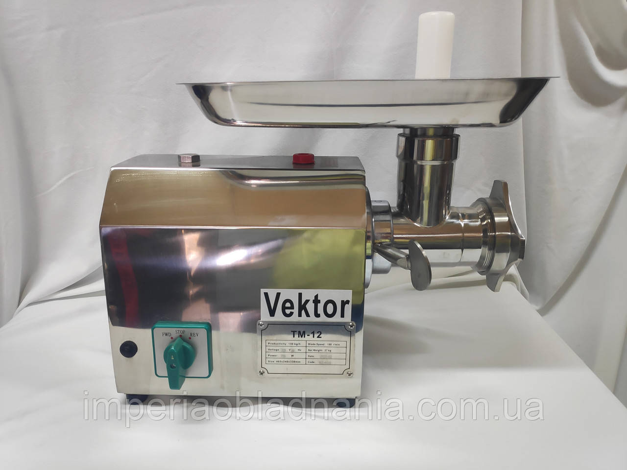 М'ясорубка професійна з реверсом Vektor -TM12R (150 кг/год)