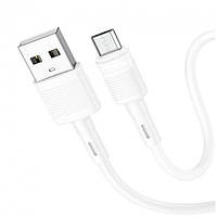 USB кабель HOCO X83 Victory microUSB 2.4A 1m white