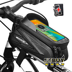 Сумка для велосипеда Rzahuahu з тримачем для телефона на раму вологозахищена сумка для смартфона козирком