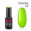 Неоновий Гель-лак PNB №252 mini "Electric lime"/ GEL Polish 4 мл, фото 5