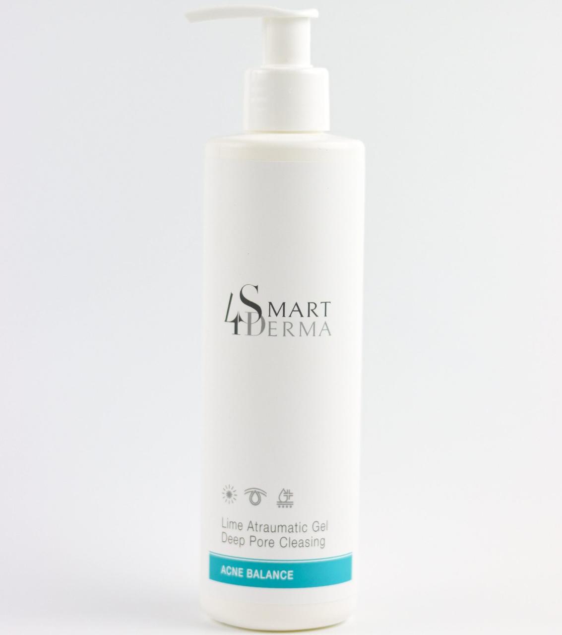 Лаймовий гідруючий для атравматичного чищення Smart 4 Derma Acne Balance LIME ATRAUMATIC GEL DEEP PORE CLEASING