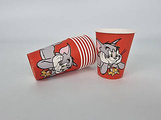 Стаканчики для кави 250 мл "TOM and JERRY" Маестро (50 шт.)