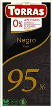 Шоколад Чорний Torras Negro Dark 95% без цукру 75 г Іспанія