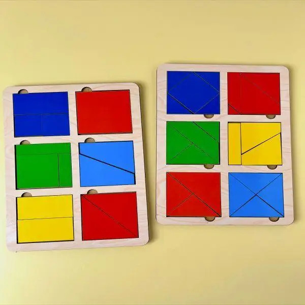 Вкладиш Квадрати Нікітіна дерево 1 рівень Ань-янь 23*16 см (ПСД205), фото 1