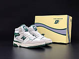 Чоловічі кросівки New Balance 650 шкіряні високі спортивні кроси білі, фото 3