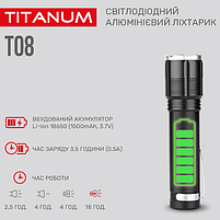 Ліхтарик LED портативний 700Lm 6500К TLF-T08 Titanum, фото 5