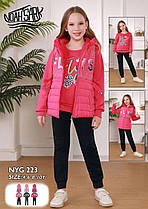 Утеплені костюми для дівчаток оптом, розміри 4-10 років, арт. NYG-223