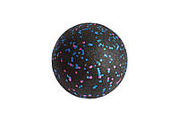 Массажный мяч МФР для спины и триггерных точек 12 см Black/Blue/Pink
