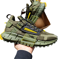 Reebok Zig Kinetica Army Green хаки мужские кроссовки Рибок Зиг Кинетика текстиль