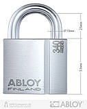 Замок висячий ABLOY PL340 PROTEC NA77FF 2KEY PRO_N NR_shackle 25мм 10мм BOX, фото 5