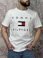 Футболка Tommy Hilfiger белая (вел. лого) TOS