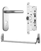 Комплект SANTOS для евакуаційного виходу 1300SS-3 1 Locking SATIN NICKEL/STAINLESS STEEL 900мм 9x9мм із замком