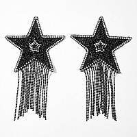 Пестис-звезды с бахромой JSY Nipple Sticker RT236112 Black, стикеры TOS