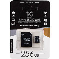 Карта пам'яті T&G microSDXC (UHS-3) 256 GB class 10 (з адаптером) TOS