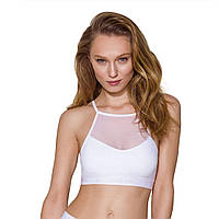 Спортивный топ с прозрачной вставкой Passion PS006 TOP white, size S TOS