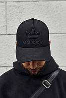 Кепка Adidas черная (черное лого) TOS