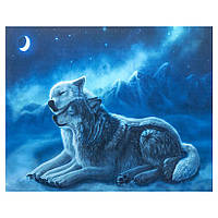 Алмазная мозаика на подрамнике картина стразами 30х40 см DIY Снежные волки (SGLD 61328)