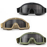 Защитные тактические очки-маска Daisy со сменными стеклами TVS TTS