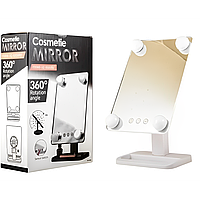 Компактне дзеркало з підсвіткою для макіяжу MCH Cosmetie Mirror 360 Rotation Angel з LED підсвіткою для дому TOS
