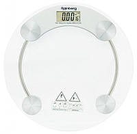 Весы напольные стеклянные Rainberg RB-2003A (круглые) на 180 кг с термометром TOS