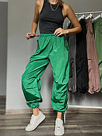 Модні жіночі штани карго зі щільною плащової тканини з кишенями, у кольорах; розмір: 42-44, 44-46, 46-48