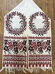 Гарний весільний рушник вишитий хрестиком "Віночок"