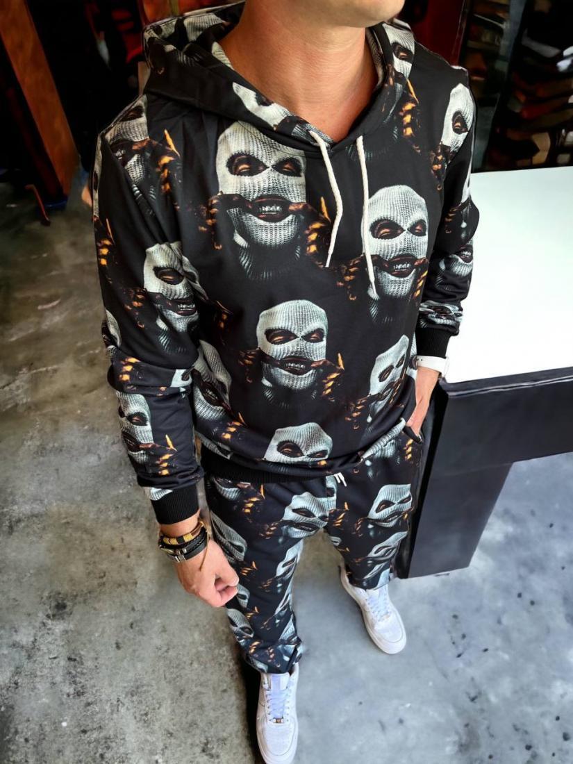 Спортивний костюм чоловічий Dollar | Спортивний костюм чоловічий з принтом Долар, фото 1