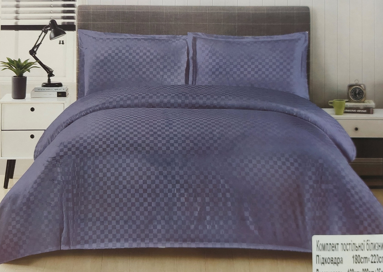 Постільна білизна Koloco Kube простирадло на гумці  — синій