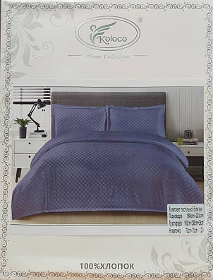 Постільна білизна Koloco Kube простирадло на гумці — синій, фото 2