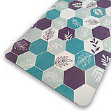 Стильний вологопоглинаючий діатомітовий Килимок 40х60см "Шестикутники", фото 3