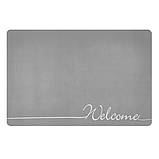 Сучасний вологопоглинаючий Килимок 40х60см сірий "Welcome", фото 3