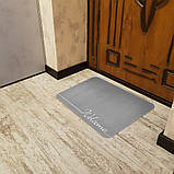 Сучасний вологопоглинаючий Килимок 40х60см сірий "Welcome", фото 8
