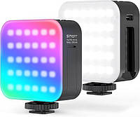 Simorr RGB полноцветное портативное фотоосвещение с 3 поддержкой холодного башмака 2500-9000 К лампа с возможн