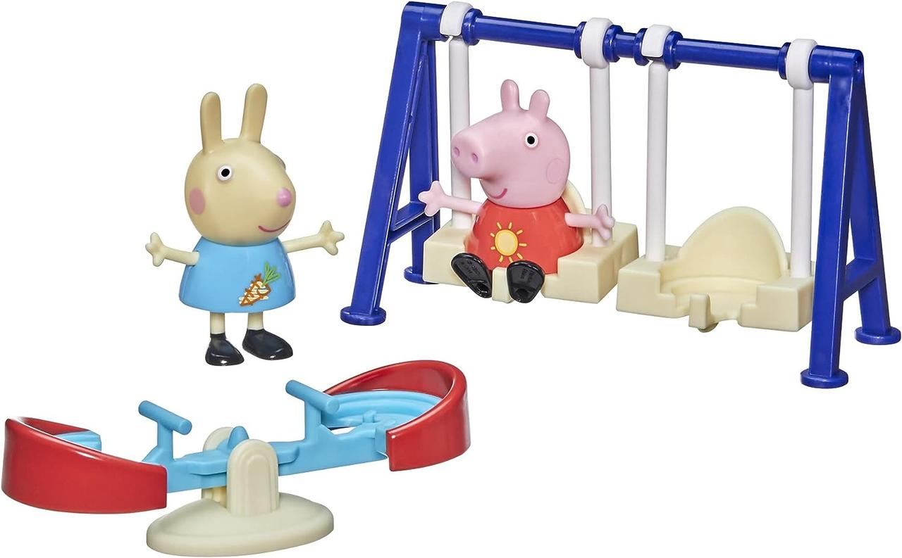 Свинка Пеппа та Ребека на гойдалці на дитячому майданчику Peppa Pig Outside Fun Preschool Toy