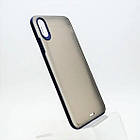 Чохол накладка Clear TPU+PC матовий  iPhone XS Max Blue, фото 2