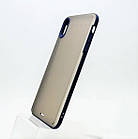 Чохол накладка Clear TPU+PC матовий  iPhone XS Max Blue, фото 3