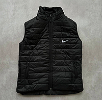 Мужская жилетка Nike (безрукавка) спортивная жилет стеганый Турция черный. Живое фото. Распродажа 54(XXL)