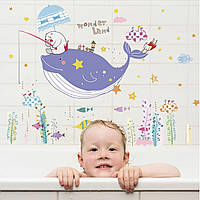 Детская интерьерная виниловая наклейка в ванную Страна Чудес SK7022
