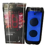 Bluetooth колонка Pro. Audio 208-08портативні з 2 радіомікрофонами на акумуляторі, фото 2