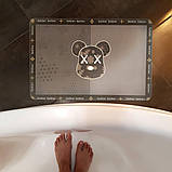 Сучасний вологопоглинаючий Килимок 40х60см сірий "Мішка", фото 6