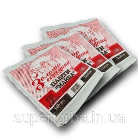 Пакет-майка без малюнка поліетиленова розмір 22х36 "Золота Середина" кольорова 100 шт/уп., фото 1