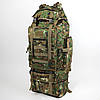 Великий армійський рюкзак 100 л Тактичний рюкзак 100 л Піксель зелений, фото 2