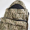 Спальник зимовий до -20° Спальний мішок зимовий армійський широкий 85*205см з капюшоном спальник ковдра Піксель, фото 3