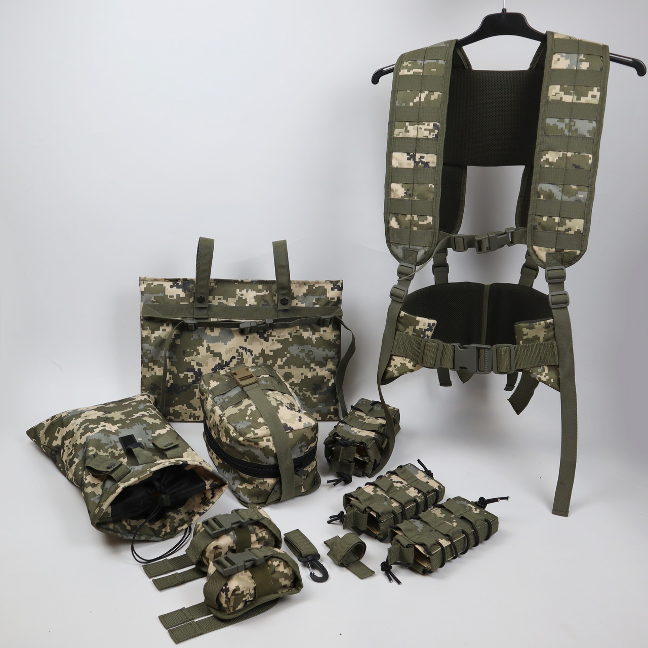 РПС Комплект 10 підсумків Ремінно-плечова система з 10 підсумками Піксель в зборі, фото 1