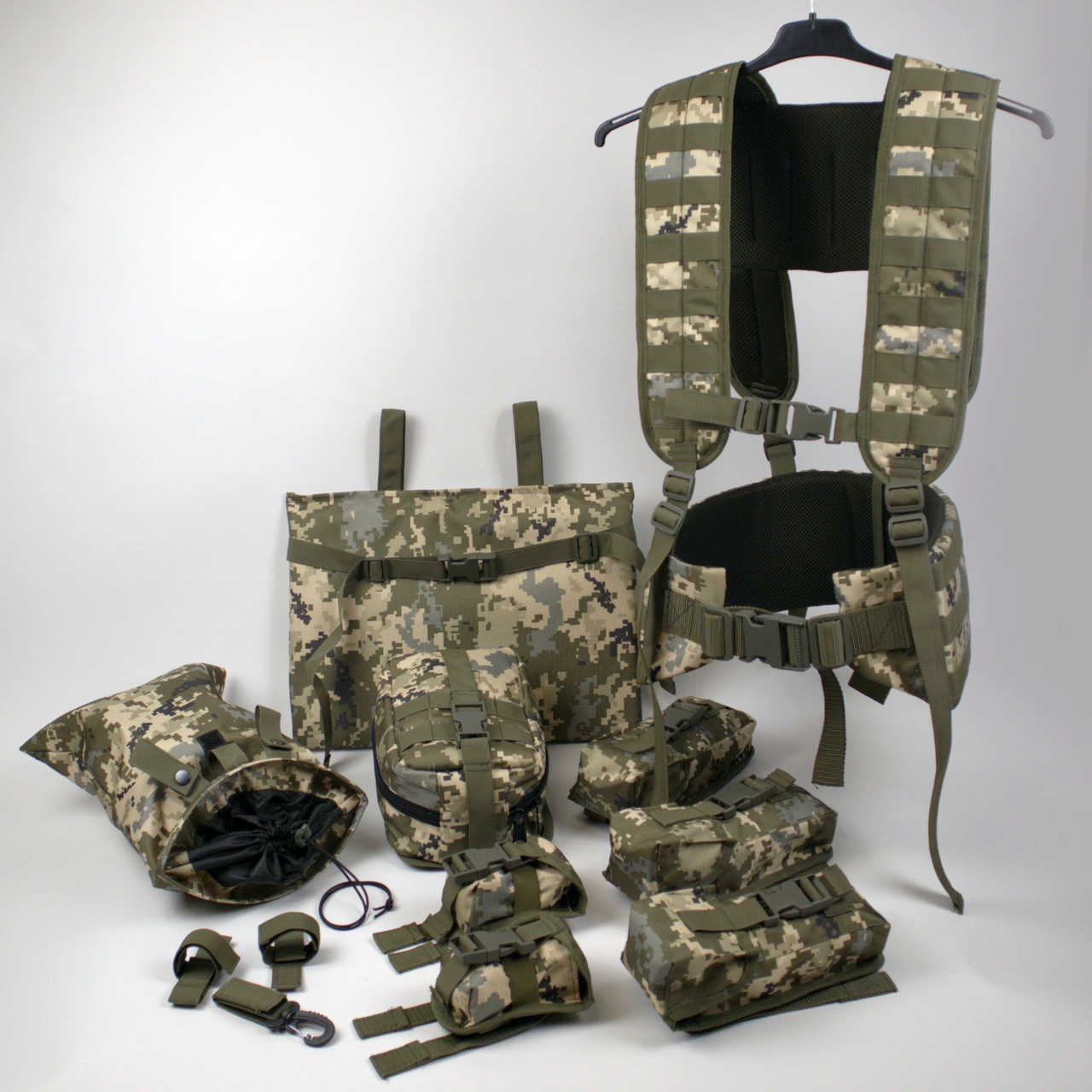 РПС Комплект 11 підсумків Ремінно-плечова система з 11 підсумками Піксель, фото 1