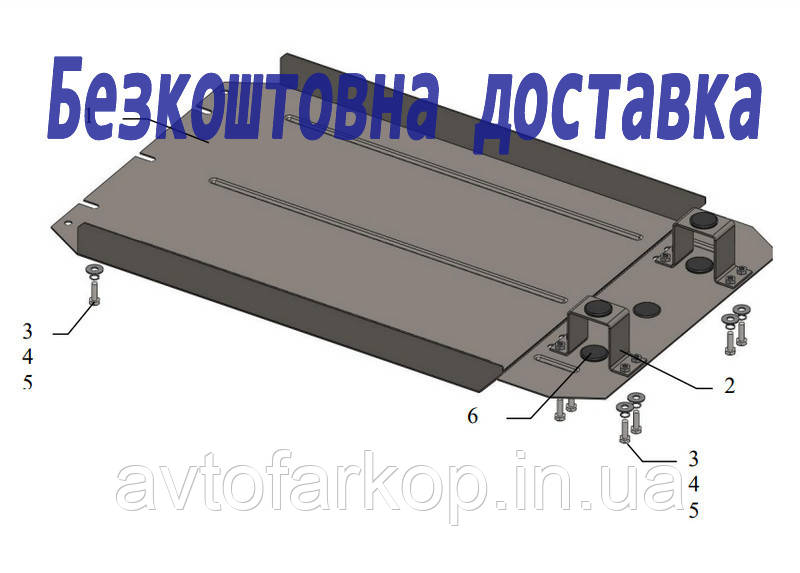 Захист роздавки Mitsubishi L200 (2006-2014) (Захист роздавки Метсубісі Л 200) Кольчуга, фото 1